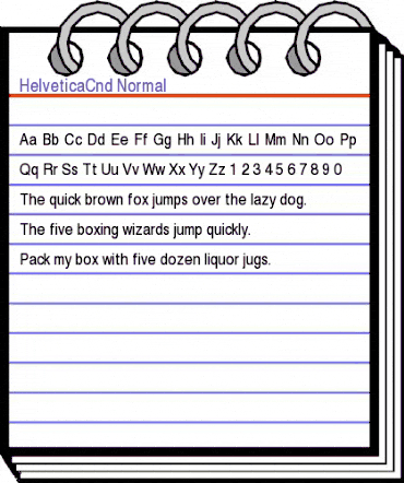 HelveticaCnd-Normal Regular animated font preview