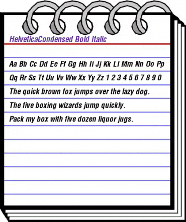 HelveticaCondensed Bold Italic animated font preview HelveticaCondensed Bold Italic animated font preview