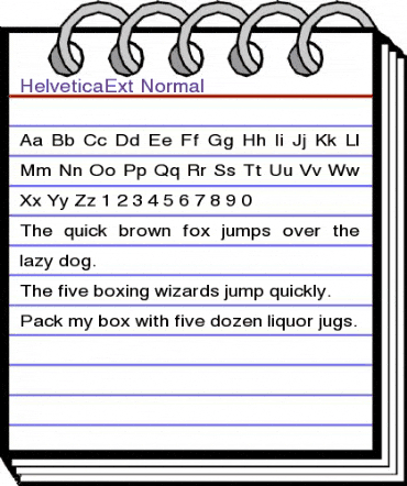HelveticaExt-Normal Regular animated font preview HelveticaExt-Normal Regular animated font preview