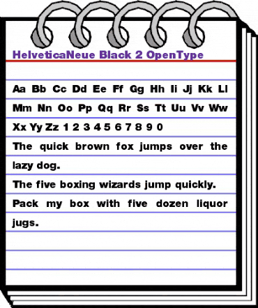 HelveticaNeue Regular animated font preview