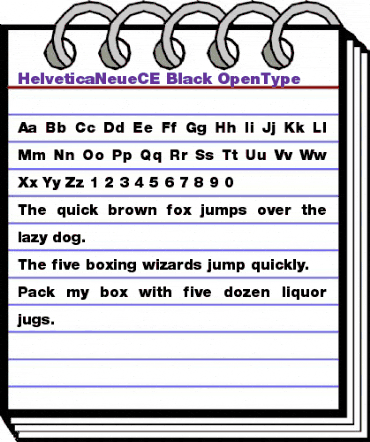 Helvetica Neue CE 95 Black animated font preview Helvetica Neue CE 95 Black animated font preview