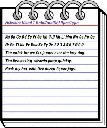 Helvetica Neue LT Regular animated font preview