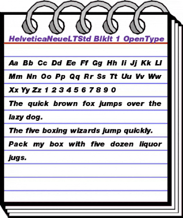 Helvetica Neue LT Std 96 Black Italic animated font preview Helvetica Neue LT Std 96 Black Italic animated font preview