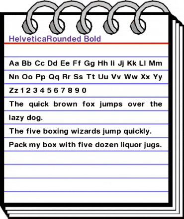 HelveticaRounded Bold animated font preview HelveticaRounded Bold animated font preview