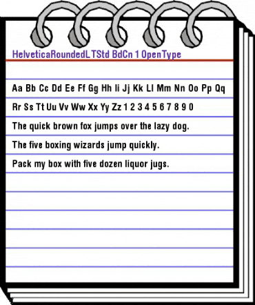 Helvetica Rounded LT Std Bold Condensed animated font preview Helvetica Rounded LT Std Bold Condensed animated font preview