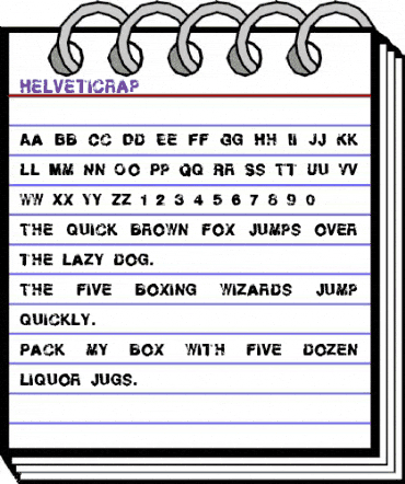 Helveticrap Regular animated font preview Helveticrap Regular animated font preview