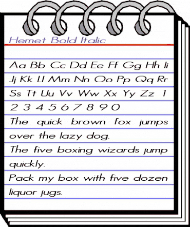 Hemet Bold Italic animated font preview Hemet Bold Italic animated font preview