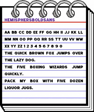 Hemisphers Bold Sans Regular animated font preview