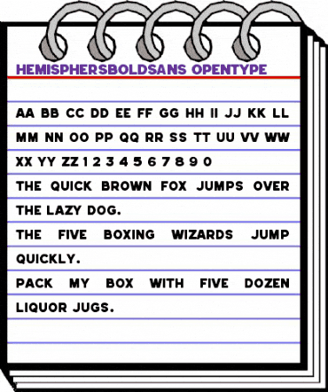 Hemisphers Bold Sans Regular animated font preview