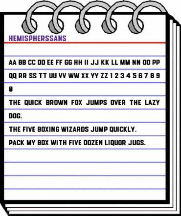 Hemisphers Sans Regular animated font preview Hemisphers Sans Regular animated font preview