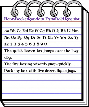 HenryBeckerRandom-ExtraBold Regular animated font preview