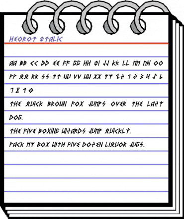 Heorot Italic Italic animated font preview Heorot Italic Italic animated font preview