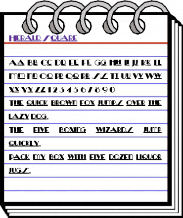 HeraldSquare Regular animated font preview