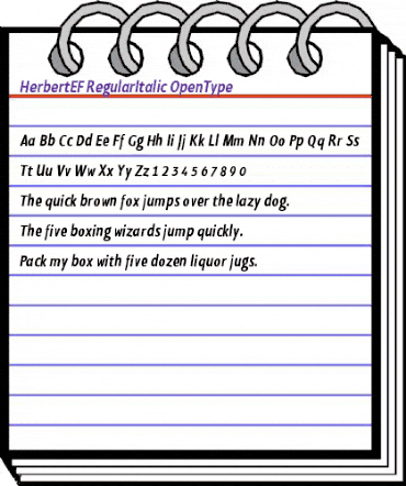 HerbertEF RegularItalic animated font preview HerbertEF RegularItalic animated font preview