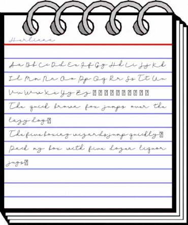 Herliana Regular animated font preview