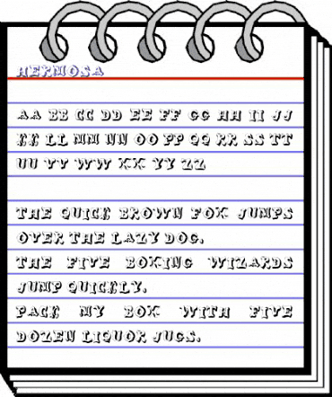 Hermosa Regular animated font preview