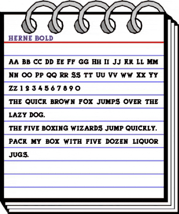 Herne Bold animated font preview Herne Bold animated font preview