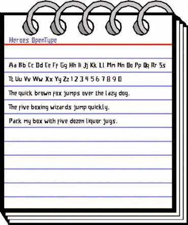 Heroes Regular animated font preview