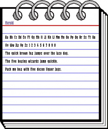 Herold Normal animated font preview