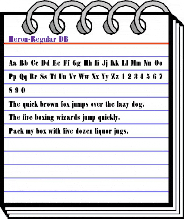 Heron DB Regular animated font preview Heron DB Regular animated font preview