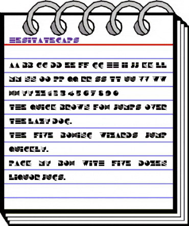 HesitateCaps Normal animated font preview HesitateCaps Normal animated font preview