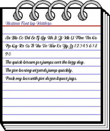 Hestina Regular animated font preview