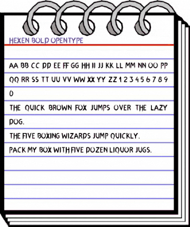 Hexen Bold animated font preview