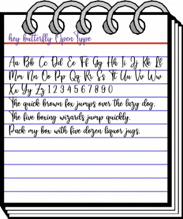 hey butterfly Regular animated font preview hey butterfly Regular animated font preview