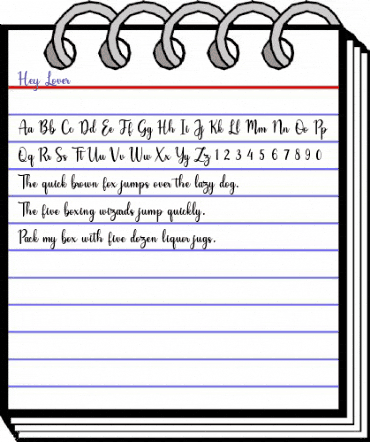 Hey Lover Lover animated font preview Hey Lover Lover animated font preview