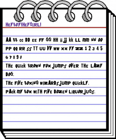 heyboy!heygirl! Regular animated font preview heyboy!heygirl! Regular animated font preview