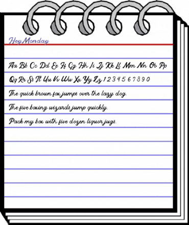 Hey Monday Regular animated font preview Hey Monday Regular animated font preview