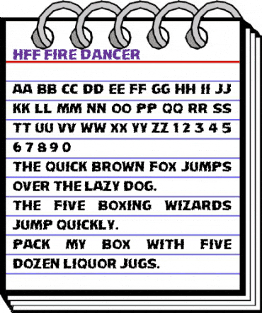 HFF Fire Dancer Regular animated font preview HFF Fire Dancer Regular animated font preview
