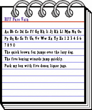 HFF Pure Vain Regular animated font preview HFF Pure Vain Regular animated font preview