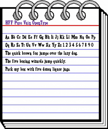 HFF Pure Vain Regular animated font preview HFF Pure Vain Regular animated font preview
