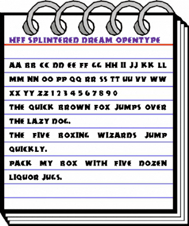 HFF Splintered Dream Regular animated font preview HFF Splintered Dream Regular animated font preview
