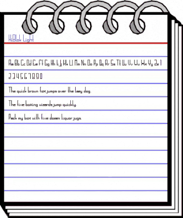 HiBlok Light animated font preview