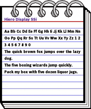 Hiero Display SSi Regular animated font preview