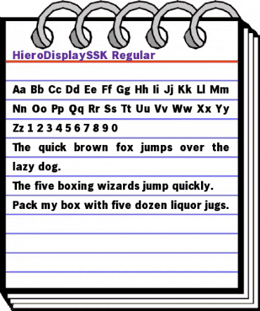 HieroDisplaySSK Regular animated font preview