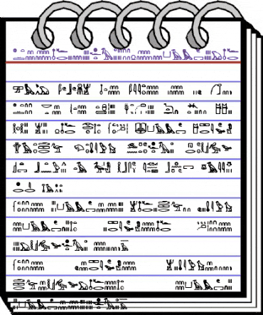 Hieroglyph Regular animated font preview