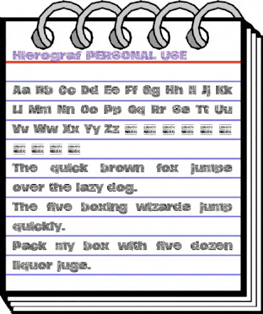 Hierograf PERSONAL USE Regular animated font preview Hierograf PERSONAL USE Regular animated font preview
