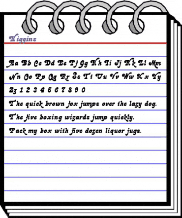 Higgins Regular animated font preview Higgins Regular animated font preview