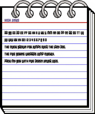 High Jinks Regular animated font preview High Jinks Regular animated font preview