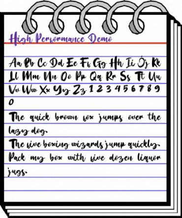 High Performance Demo Regular animated font preview High Performance Demo Regular animated font preview
