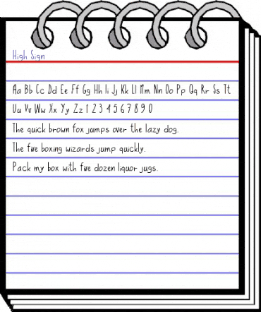 High Sign Regular animated font preview High Sign Regular animated font preview