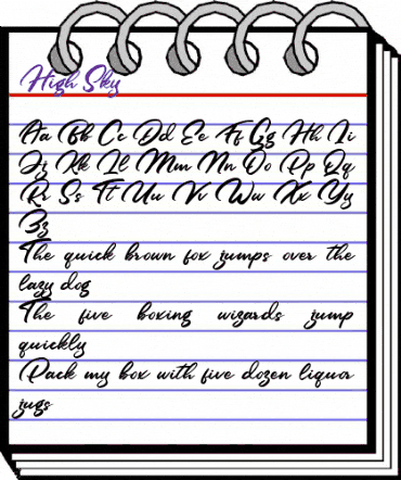 High Sky Regular animated font preview High Sky Regular animated font preview