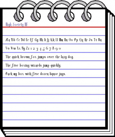 High Society NF Regular animated font preview High Society NF Regular animated font preview