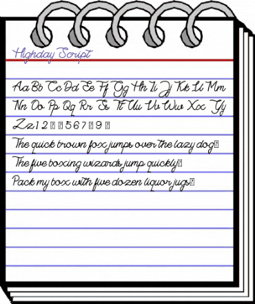 Highday Script Regular animated font preview Highday Script Regular animated font preview