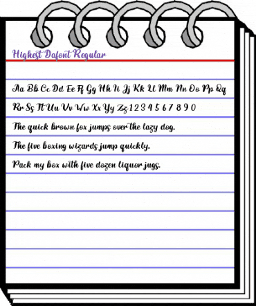 Highest Dafont Regular animated font preview