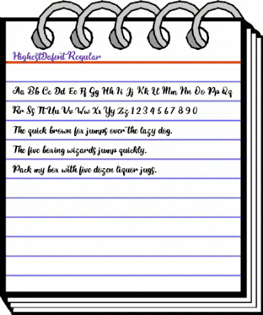 Highest Dafont Regular animated font preview