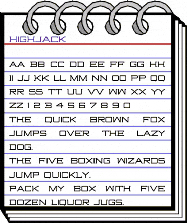 Highjack Regular animated font preview Highjack Regular animated font preview